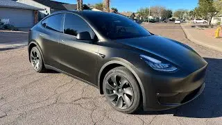 Виниловая пленка 3M Satin Gold Dust для Tesla Model Y (показ)