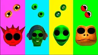 Funny Wrong eyes👀  Sprunki Vs Skibidi Vs Patila Vs Green Alien