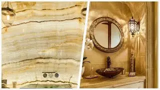 75 Yellow Beige Floor Powder Room Design Ideas You'll Love ☆