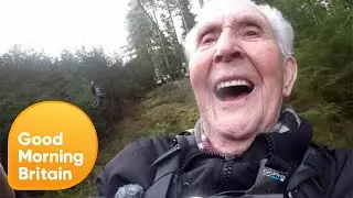 106 Year Old Jack's Record Breaking Zip Line Ride! | Good Morning Britain