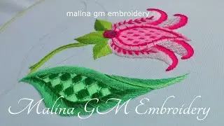 Crewel Work | How to embroider a leaf | Filling stitches