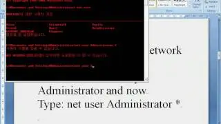 Tutorial on how to create a user with CMD and change the Administrator's password