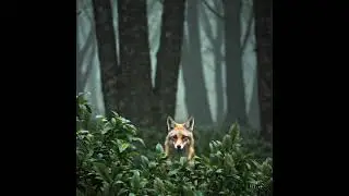 AI-Generated Fox in the Mist | A Serene Glimpse of Nature by Sora OpenAI
