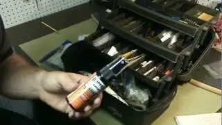 gun cleaning set up