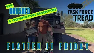 We CRUSHED a Computer Monitor with a 5-Ton Army Truck! | Flatten It Friday💥