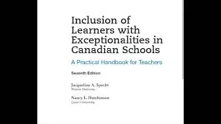 Inclusion of Learners with Exceptionalities in Canadian Schools A Practical Handbook for Teachers Se