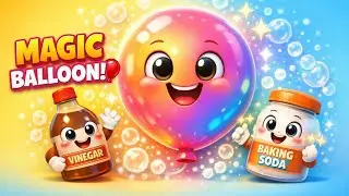 Magic Balloon Experiment Song for Kids 🎈 | Vinegar Baking Soda Science | Kids Rhymes