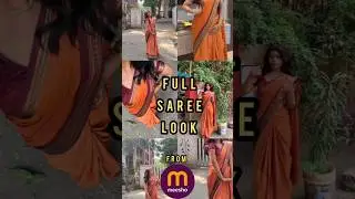 Pinteresty Saree Look🧡#shorts#shortsfeed#youtubeshorts#viral#fyp#saree#meesho#pinterest#aesthetic