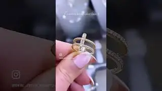 Gorgeous trendy double band diamond ring. #diamondring #doublering #trendyjewelry #rontaljewelry