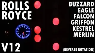 Rolls Royce V12 reverse rotation: Merlin, Griffon, Kestrel etc firing order AudioVisual demo