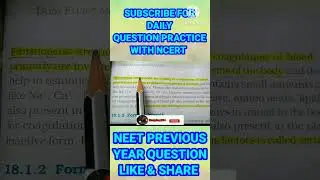 NEET PYQ PRACTICE WITH NCERT #2024 #neet #hardstudy #neetexam #mbbs #viralshort #shorts  #short