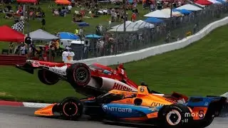 2023 Marcus Ericsson airborne crash @ Mid-Ohio