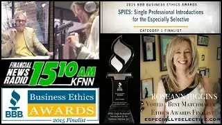 KFNN with BBB Business Ethics Awards Finalist Scottsdale 21 Year Matchmaker Roseann Higgins SPIES