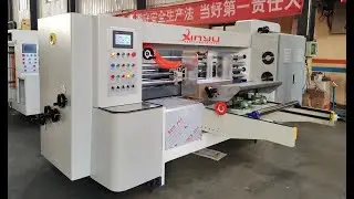 XY-M-600X1800MM Mini box lead edge feeder slotter machine #xinyu #slotter #carton #minibox 