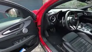 How to Unlock and Lift the Hood Up in Alfa Romeo Stelvio ( 2017 &ndash; now ) - Open Bonnet by Lever