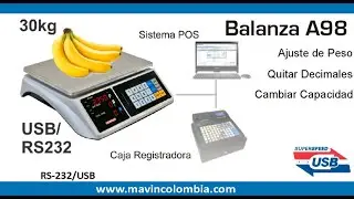 Calibraci&oacute;n y funci&oacute;n de RS232 modo ahorro Balanza A98