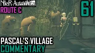 Nier Automata Walkthrough Part 61 - A2 Visits Pascal's Village (Route C)