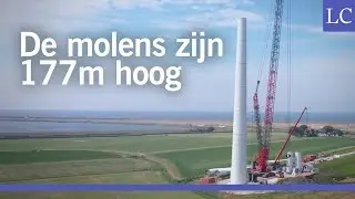 Enorme windmolens bij de Afsluitdijk