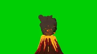 VOLCANO Eruption Animated in Green Screen | GameZone PH