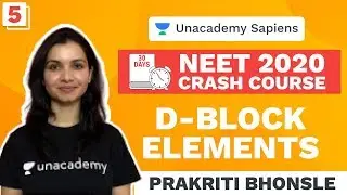 30 Days NEET 2020 Crash Course | D-Block Elements| Chemistry | Prakriti Bhonsle