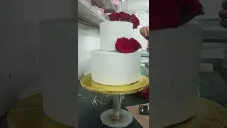 K afroj ali creator  2 kilo choco chips just engage cake beautiful design real rose##