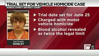 Trial date scheduled in Nance County motor vehicle homicide case