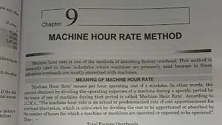 Chapter 9 Machine Hour Rate Method #easy #bcom #costaccounting #part1 #easyexplain #costaccounts