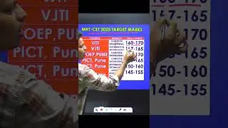 COEP VJTI TARGET MARKS MHT-CET 2025 #coep #vjti #pict  #motivation #education #mhtcet #mhtcet2025