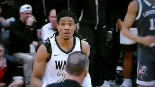 Wake Forest's Hunter Sallis dunks, then gets 2nd technical foul, ejected from game vs. Louisville