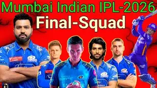IPL 2026 - Mumbai Indian Squad - Mi Squad - IPL 2026 Mumbai Indian Final Squad - IPL 2026