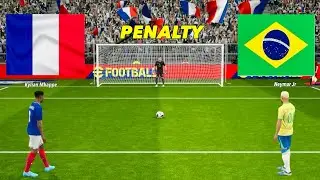 eFootball | France vs Brazil Full Penalty Shootout | FRA vs BRA Match Highlights
