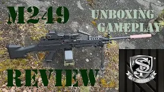 S&T M249 Saw Unboxing and gameplay Review [ airsoft LMG ]
