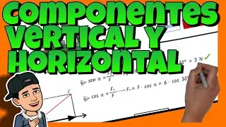 🤔 C&oacute;mo CALCULAR las COMPONENTES VERTICAL y HORIZONTALde una FUERZA