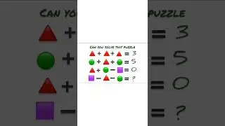 Quiz 7🧠 You Solve This Shape Math Puzzle? 🤯 Only Smart Minds Win! #shorts #gk #brain