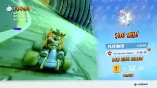 Crash&trade; Team Racing Nitro-Fueled: Adventure, Classic, Crash, Platinum 0:54:89