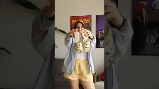 blue and yellow cozy look for the summer 🍋