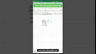 Use this function instead  #excelfansonly #excel #tutorial #exceltech #exceleducation