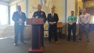 NKC Police Chief Kevin R. Freeman addresses media after charges in high school shooting announced