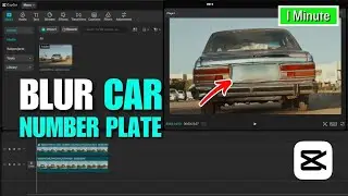 Как размыть номерной знак в CapCut?