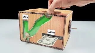 DIY How to Make Personal Bank Saving Coin and Cash from Cardboard