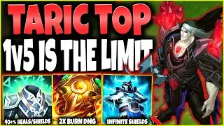 For Immortal Taric Top Lane Build 1v5 IS THE ONLY LIMIT ~ 162.000 TOTAL DMG 🔥 LoL Taric s12 Gameplay