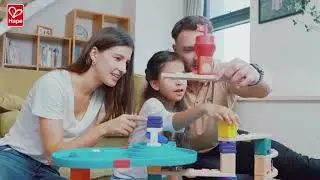 #HAPETOYS  Quadrilla Marble Run_ Stack Track Bucket Set
