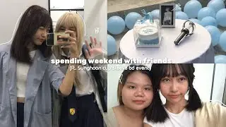 Teenage diary: spending weekend with friends (ft. Sunghoon cup sleeve bd event)