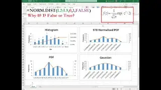 [4] Gaussian (Normal) Distribution in MS Excel 2022