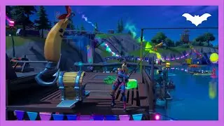 Bat Tries to Ride a Shark in Fortnite