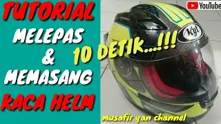 Cara melepas dan memasang kaca helm# lepas dan pasang kaca helm full face