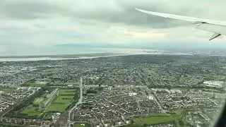 Landing in Dublin, Ireland | Aerial Views & Smooth Touchdown