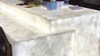 Backlit Onyx Kitchen by Versa Tile + Stone | Light it Up!