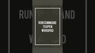 Run Command to Open WordPad #shorts