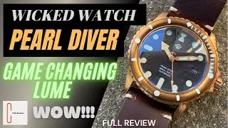 Часы Pearl Diver от Wicked Watch Co. Революционный люминесцентный свет, потрясающая упаковка! Полный обзор в HD-качестве.